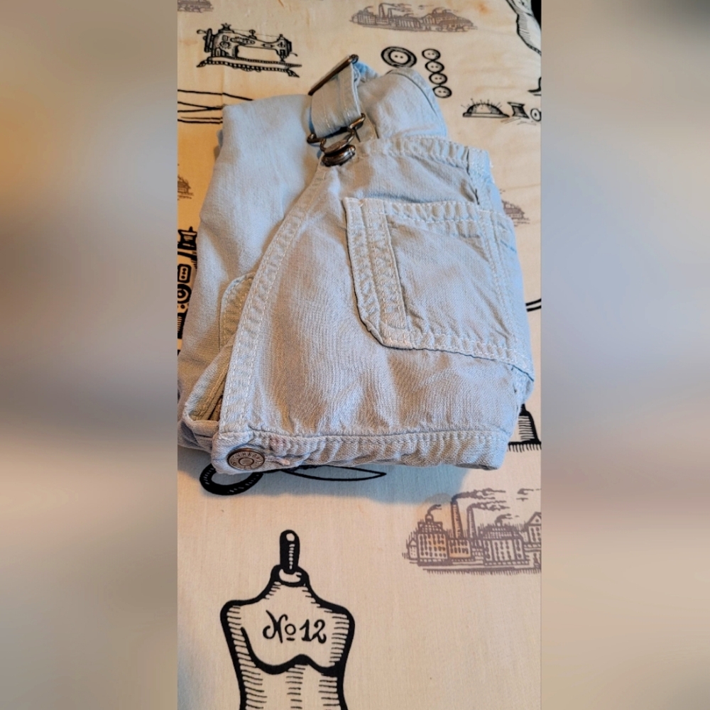 3T Gender Neutral Stylish Light Gray Denim Overalls